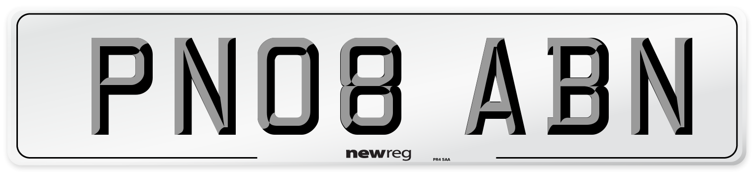 PN08 ABN Number Plate from New Reg